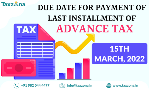 Advance Tax Installment for the FY 2021-22